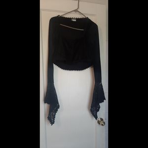 Vintage 90s Velvet Gothic Crop Top